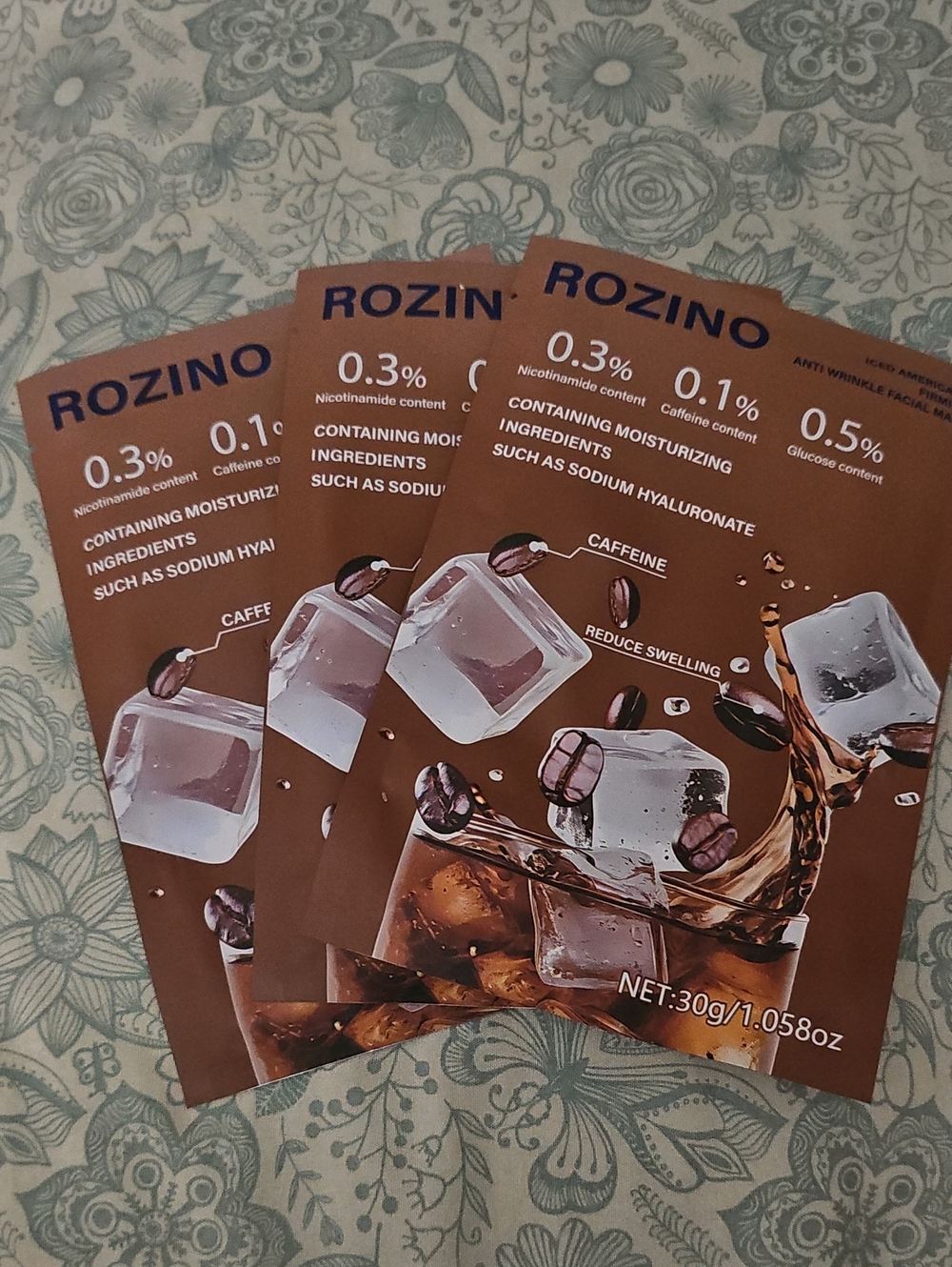 Rozino Brown Coffee & Ice Hydrating Face Mask - Brown